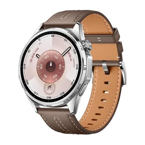 Smartwatch Huawei Watch Gt 6 46mm Gris Plateado Cuero Marrón Oscuro al mayoreo en Kritech México