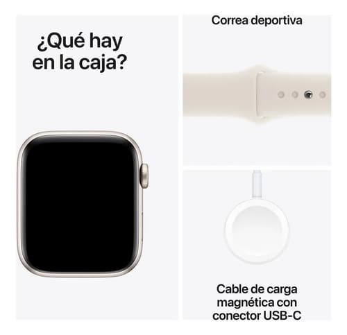 Apple Watch Se (2nd Gen) Gps  Caja De Aluminio Blanco Estelar De 44 Mm  Correa Deportiva Blanco Estelar - M/l - 7