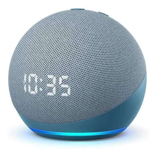 Amazon Echo Dot 4th Gen With Clock Con Alexa Blue Twilight Blue
