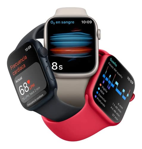 Apple Watch Series 8 Gps De 41 Mm Color Negro Medianoche Deportivo Azul Medianoche/patrón - 5