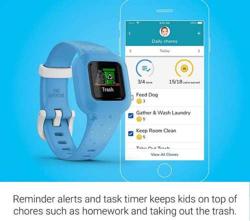 Reloj De Pulsera Garmin Vivofit Jr3 Bluetooth Blue Stars Azul Claro Azul Claro Negro - 4