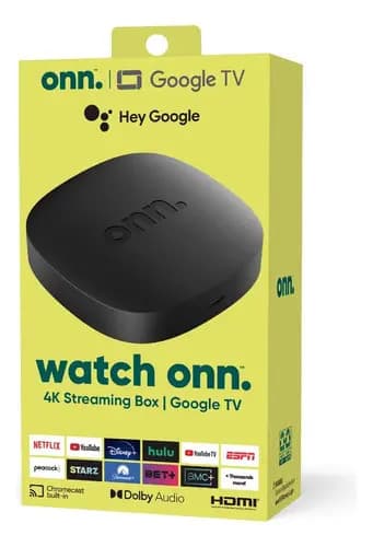 Onn Uhd Streaming 4k 2 Gb Ram Google Tv 2023 Color Negro De Voz