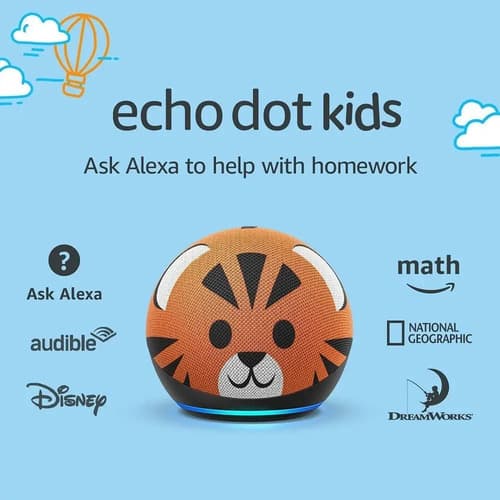 Amazon Echo Dot 4th Gen Kids Con Asistente Virtual Alexa Color Tiger - 7
