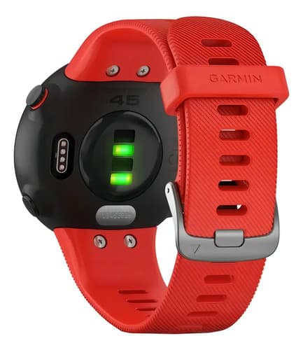 Smartband Garmin Forerunner 45 1.04  Caja 42mm Negra Malla Roja Lava De Silicona Negro Rojo Lava - 5
