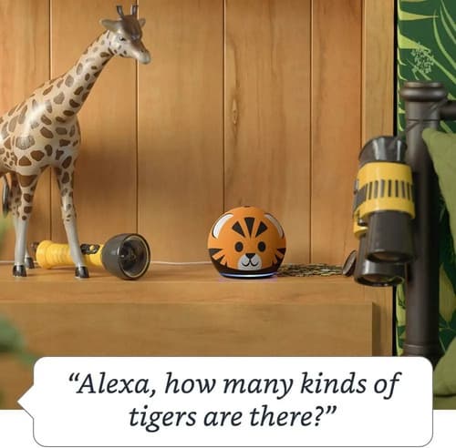 Amazon Echo Dot 4th Gen Kids Con Asistente Virtual Alexa Color Tiger - 9