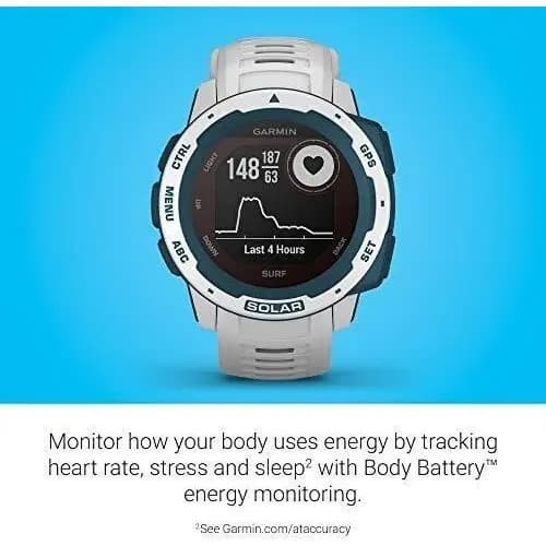 Garmin Instinct Solar Gps Edición Surf Color Blanco Blanco Blanco - 4