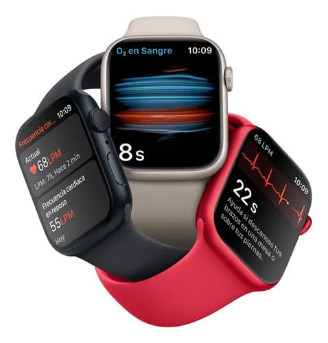 Apple Watch Series 8 Gps 45 Mm Correa Deportiva Blanca M/l Midnight M/l Blanca/patrón - 5