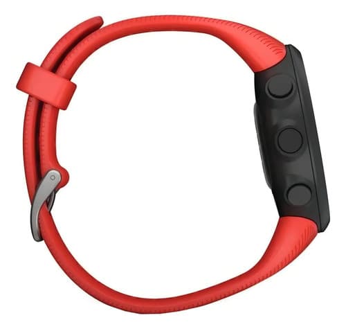Smartband Garmin Forerunner 45 1.04  Caja 42mm Negra Malla Roja Lava De Silicona Negro Rojo Lava - 4