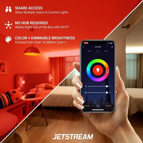 Bombilla Inteligente De Color Jetstream 9w Multicolor - 3