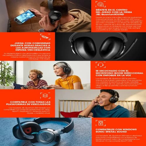 Audífonos Gamer Jbl Quantum 200 Negro - 11
