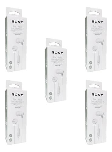 Auriculares In-ear Gamer Sony Mdr-ex14ap Blanco 5 Piezas Blanco