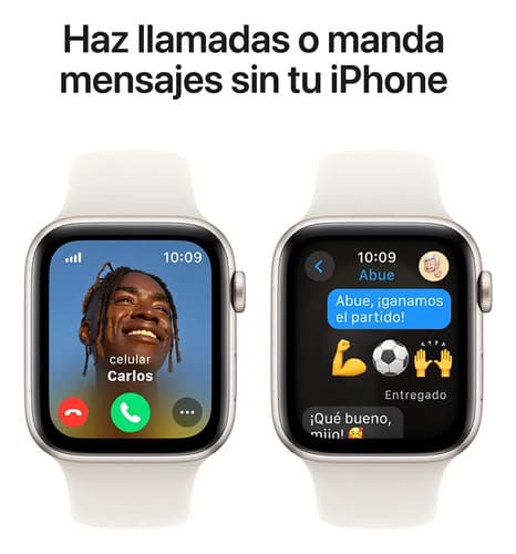 Apple Watch Se (2nd Gen) Gps  Caja De Aluminio Blanco Estelar De 44 Mm  Correa Deportiva Blanco Estelar - M/l - 4
