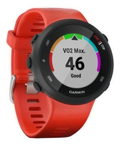 Smartband Garmin Forerunner 45 1.04  Caja 42mm Negra Malla Roja Lava De Silicona Negro Rojo Lava - 3