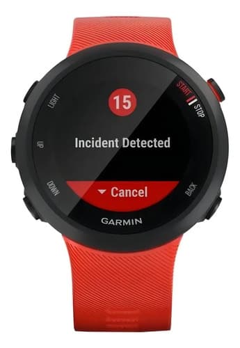 Smartband Garmin Forerunner 45 1.04  Caja 42mm Negra Malla Roja Lava De Silicona Negro Rojo Lava - 2