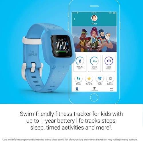Reloj De Pulsera Garmin Vivofit Jr3 Bluetooth Blue Stars Azul Claro Azul Claro Negro - 5