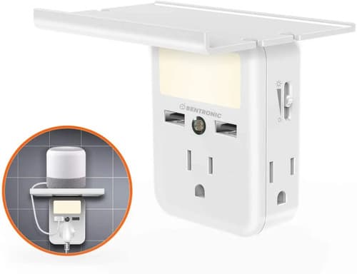  Extensor De Salida Usb De Pared Con Luz Nocturna Led. - 7