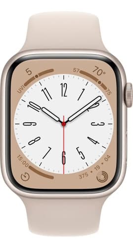 Apple Watch Series 8 45mm Aluminio Starlight M/l Liso Dorado