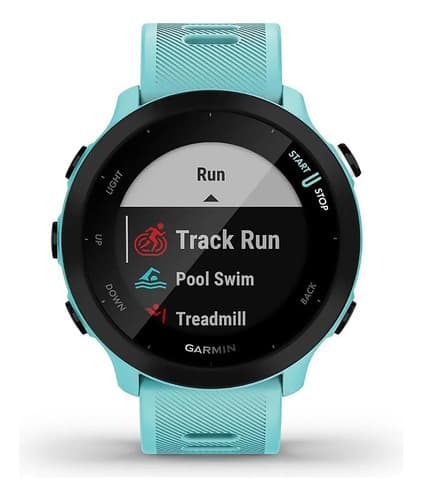 Monitor Garmin Forerunner 55 Aqua Silicona Azul