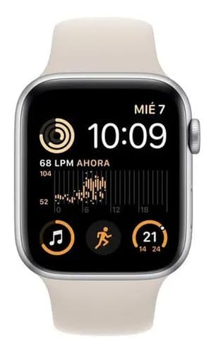 Apple Watch Se (2da Gen) 44 Mm S/m Starlight Blanco Estelar Correa Deportiva Blanco Estelar Blanco - 2