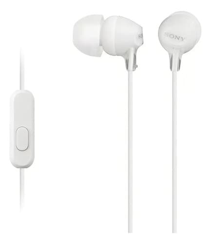 Audífonos In-ear Gamer Sony Mdr-ex14ap Blanco 3.5mm Blanco