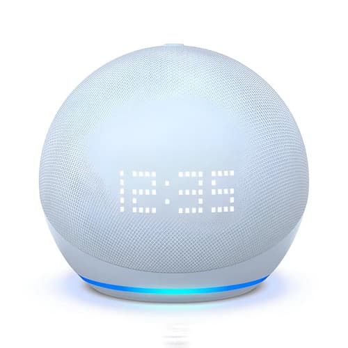 Asistente Virtual Amazon Echo Dot 5ta Gen Con Reloj Azul