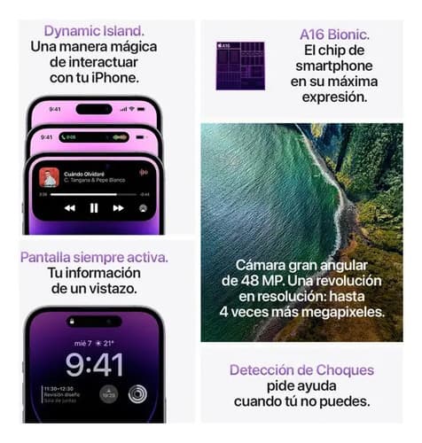 Apple iPhone 14 Pro 128 Gb Negro Espacial Negro Espacial - 8