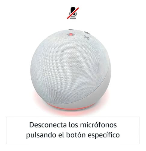 Amazon Echo Dot 4th Gen Con Asistente Virtual Alexa Color Glacier White - 6