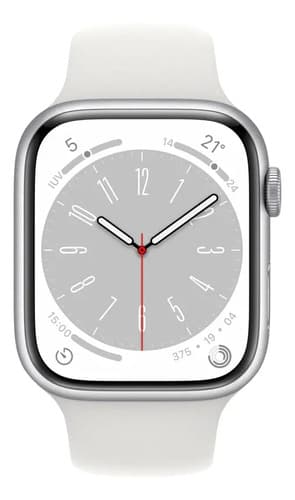 Apple Watch Series 8 Gps 45 Mm Correa Deportiva Blanca M/l Midnight M/l Blanca/patrón - 2
