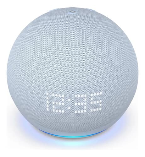 Asistente Virtual Amazon Echo Dot 5ta Gen Con Reloj Azul - 3